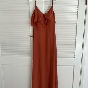 Jane Convertible Dress With Slit
Chiffon Terracotta